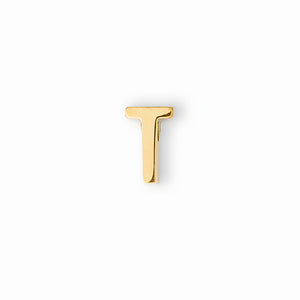 Gold letter T charm