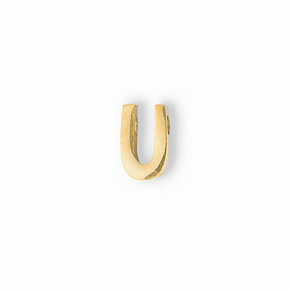 gold letter U charm