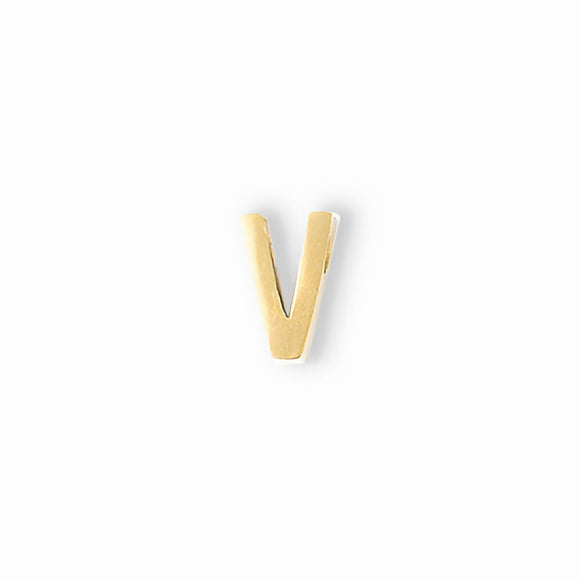 gold letter V charm