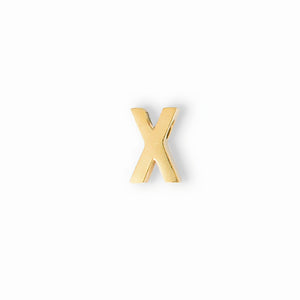 gold letter X charm