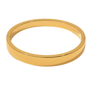 Gold Squared Edge Bangle-8mm