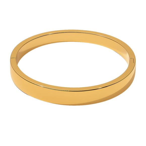 Gold Squared Edge Bangle-8mm
