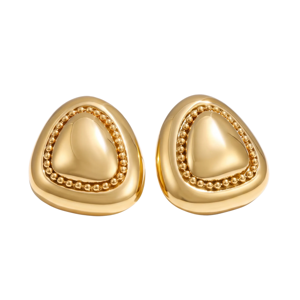 Gold vintage stud earrings