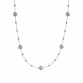 Gray Pearls Station Necklace