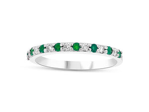 Green and Clear Eternity Band