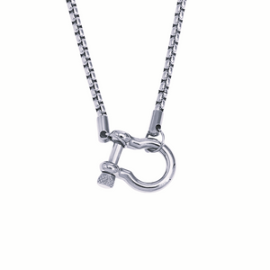 Hardware Bolt Necklace Silver