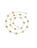 Long Gold Quatrefoil Necklace