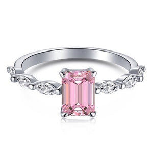 Pink Center Marquis Band Ring