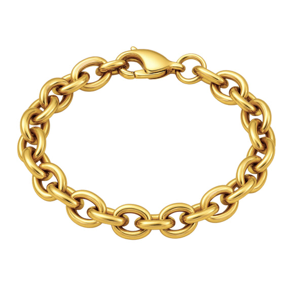 Oval Link Bracelet Gold
