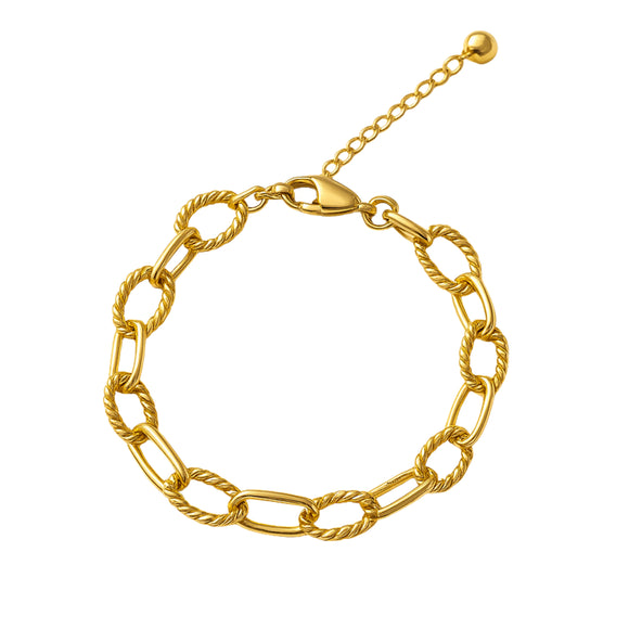 Paperclip and Rope Combo Bracelet