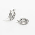 Pave Silver Hoop