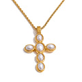 Chunky Pearl Cross Necklace