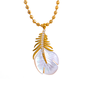 Pearl Feather Necklace