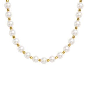 Pearl and Gold Bead Necklace