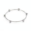 Pearl Station Bangle Silver