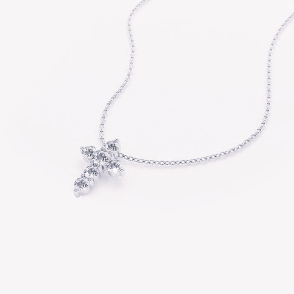 Petite Cross Silver Necklace