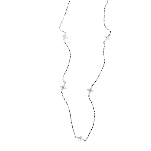 Petite Silver Clover Necklace