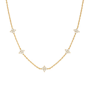 Petite Gold Clover Necklace