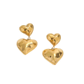 Puffy Double Heart Earrings