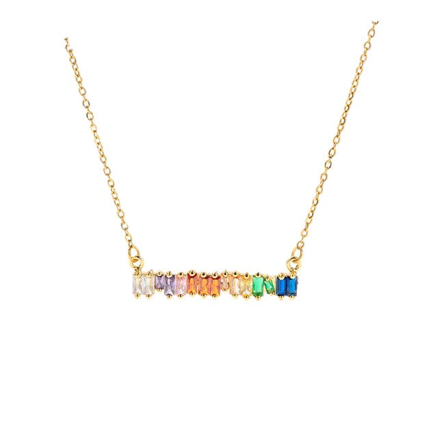 Rainbow Bar Necklace