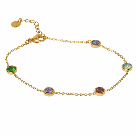 Rainbow Bezel Bracelet