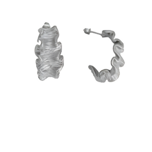 Ruffle Earrings Silver