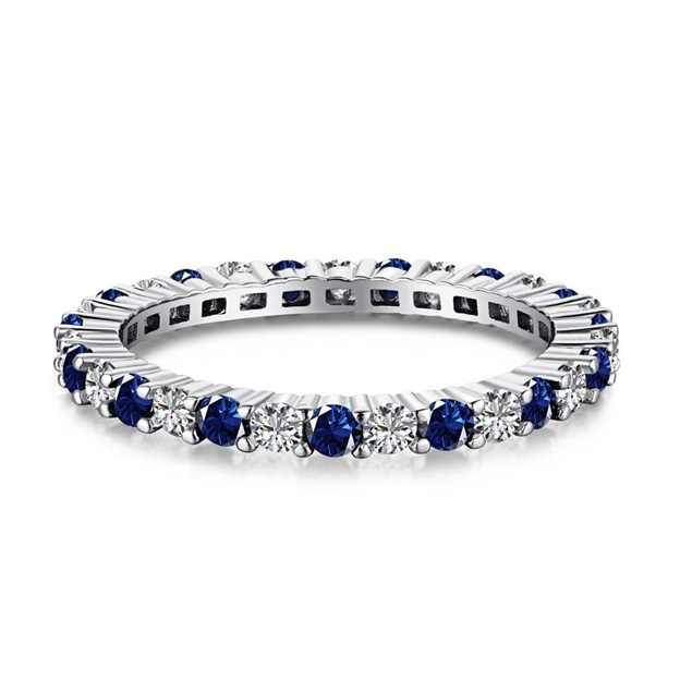 Blue and Clear Eternity Band