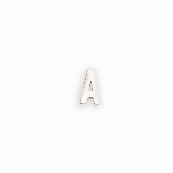 Silver letter A charm