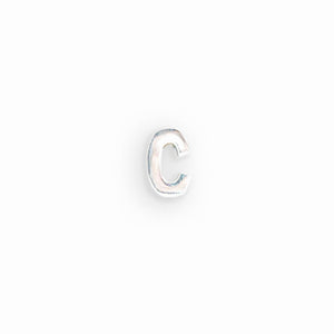 Silver letter C charm