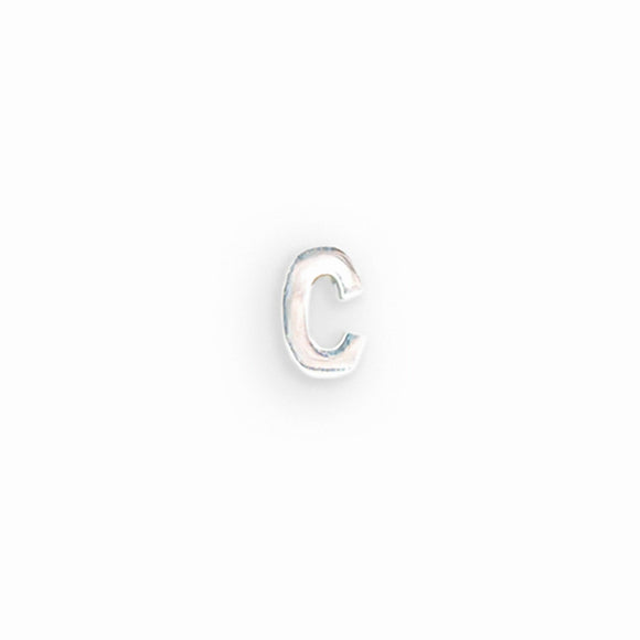 Silver letter C charm