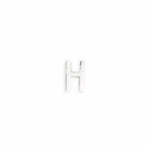 Silver letter H charm