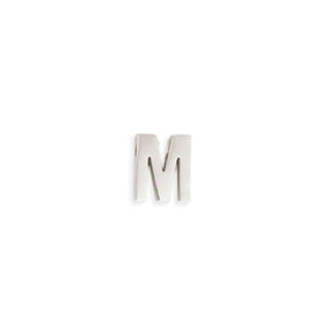 silver letter M charm