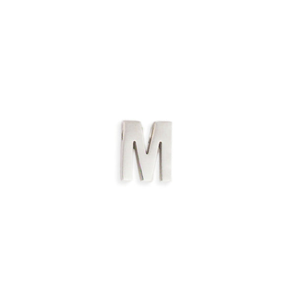 silver letter M charm