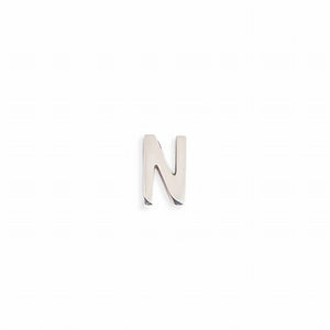 silver letter N charm