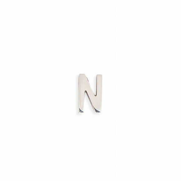 silver letter N charm