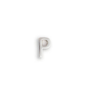 silver letter P charm