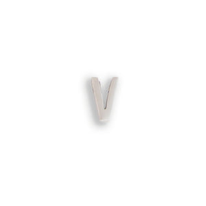 silver letter V charm