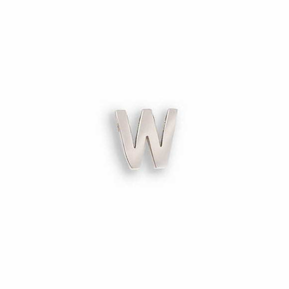 silver letter W charm