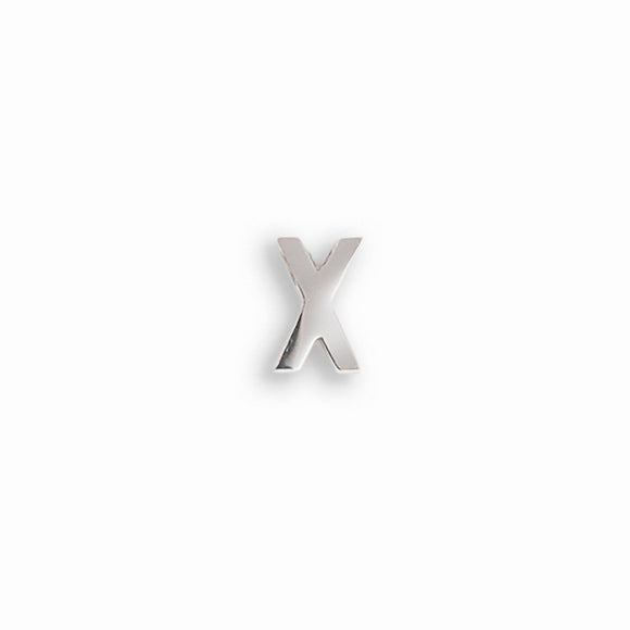 silver letter X charm