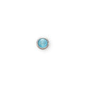 march birthstone charm set in silver