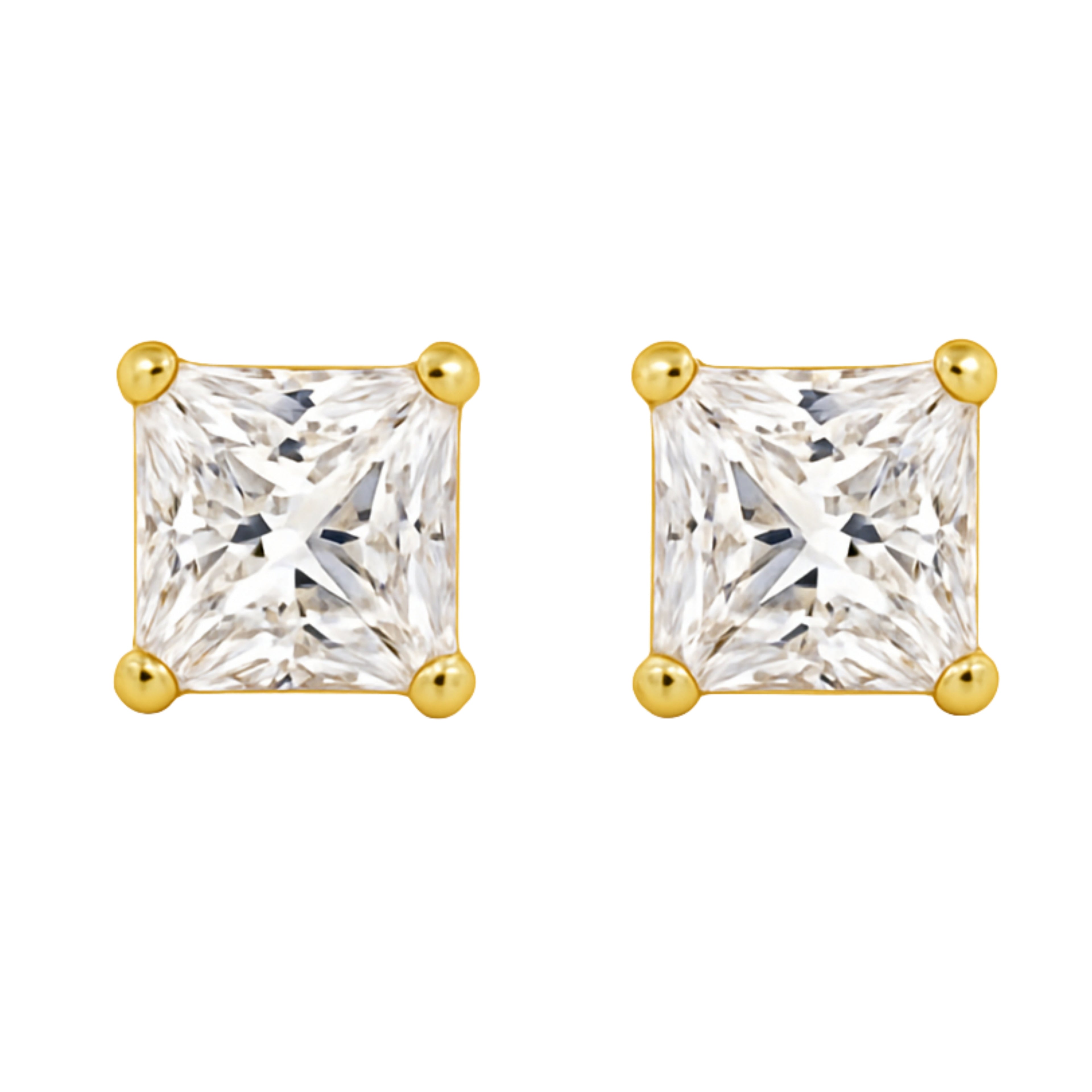 Square Simulated Diamond Earrings