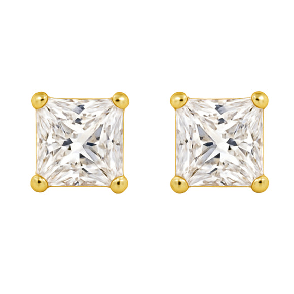 Square Simulated Diamond Earrings
