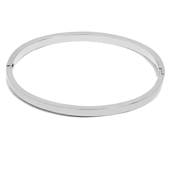 Silver Squared Edge Bangle