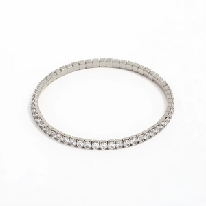 Stretch Tennis Bracelet Silver