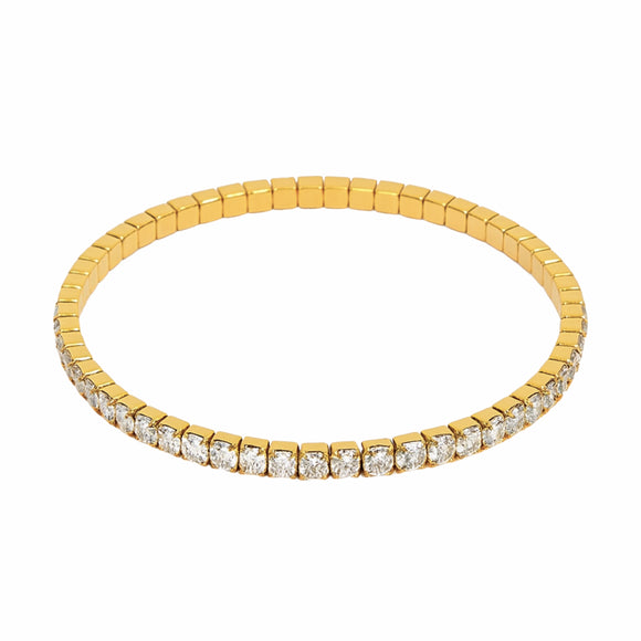 Stretch Tennis Bracelet 3mm Gold