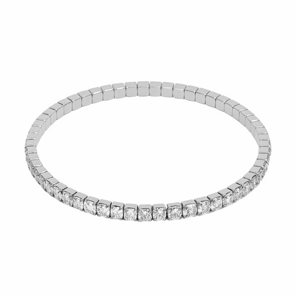 Stretch Tennis Bracelet 3mm Silver