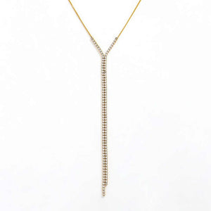 Tennis Y Necklace Gold