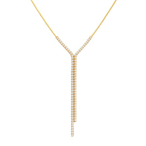 Tennis Y Necklace Gold