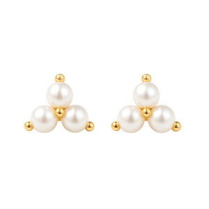 Triangle Pearl Earrings