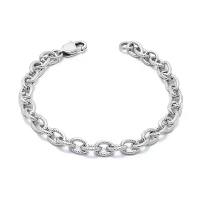 Twist Link Silver Bracelet